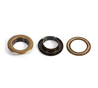 Generic Oeillets Ronds en Bronze Noir et or, Accessoire Durable pour Projets Artisanaux, Sacs en Cuir et Textiles, 100 Ensembles (17mm 20sets)