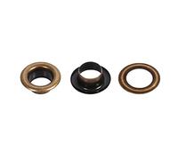 Generic Oeillets Ronds en Bronze Noir et or, Accessoire Durable pour Projets Artisanaux, Sacs en Cuir et Textiles, 100 Ensembles (8mm 100sets)