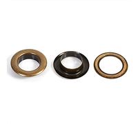 Generic Oeillets Ronds en Bronze Noir et or, Accessoire Durable pour Projets Artisanaux, Sacs en Cuir et Textiles, 100 Ensembles (12mm 20sets)
