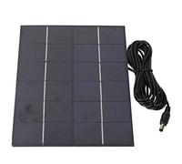 Generic Panneau Solaire en Silicium Polycristallin 5,5 W 6 V avec Port CC pour Chargeur de Batterie, Lampe Solaire de Jardin, Petit Système Domestique, publicité Extérieure