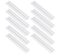 Generic Peigne de Reliure Durable à 30 Anneaux, pour Papier A4 B5 A5, Paquet de 10 Pièces pour Cahiers à Feuilles Mobiles (Transparent)