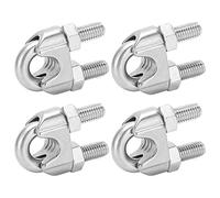 Generic Pince de Serrage pour Câble Métallique en Acier Inoxydable M14, 4 Pièces, Attaches Polies pour Usage Extérieur, Diamètre 9/16 Pouces