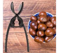 Generic Pince Multi-usage pour Craquelins de Châtaignes et Pinces à Noix - Outil de Cuisine Robuste en Alliage D'aluminium en Noir - Idéal pour les Réunions de Famille