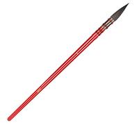 Generic Pinceau à Aquarelle en Poils D'écureuil, Design Ergonomique pour Les Techniques de Peinture Professionnelles, Manche Rouge de 15cm, 1 Pièce (Numéro 3 (14 X 2,9 X 2 cm / 5,5 1, 0,8)