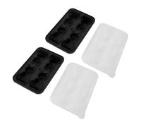 Generic Plateau à Glace en Silicone en Forme de Chat Mignon, Flexible, Libération Facile pour la Cuisine à Domicile, 2 Pièces (BLACK)