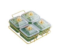 Generic Plateau de Service avec Couvercle, Récipients de Service pour Amuse-gueules, Décoratifs, Récipients de Service pour Desserts, et, 4 Grilles Vertes
