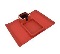 Generic Plateau Porte-gobelet pour Bras de canapé en Silicone Durable pour Boissons Chaudes et Froides dans Le Salon (Rouge amélioré)
