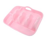 Generic Porte-Tacos en Silicone Réutilisable, Plateau Polyvalent avec Séparateur pour Tacos et Nachos, Cuisine et Rassemblements à Domicile, Léger 9,74 Oz (PINK)
