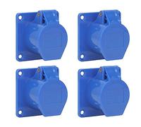 Generic Prise de Courant Extérieure 4 Jeux 3 Broches 16A IP44 Prise Industrielle, Fixation Ferme, Excellente Résistance à la Poussière, Boîtier Robuste
