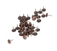 Generic Punaises de Meubles en Acier au Carbone, 100 Pièces, épingles à Ongles Décoratives, Faciles à Installer pour L'artisanat et la Fixation en Intérieur, 11x16mm (Couleur Cuivre Rouge)