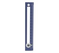 Generic Règle Boussole Deux en un avec Pointe Réglable pour étudiants, échelle Précise de 15 Cm, Plastique, 17 X 3 X 0,6 Cm, 1 unité Incluse (BLUE)