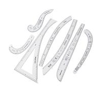 Generic Règle de Couture sur Mesure, Ensemble de 7 Pièces en Acrylique Transparent de Haute Précision pour la Conception de Motifs de Mode