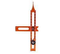 Generic Règle de Marquage Magnétique pour le Travail du Bois, Outil de Traçage à Double extrémité, échelle à 4 Côtés pour L'alignement des Carreaux, Coupe de Tapis, Alliage D'aluminium