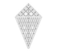 Generic Règle Quilting Gabarit Couture Plaque Outil Triangle Acrylique Multifonction Adapté pour Créateur Dessin Couture Travaux Manuels, je