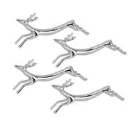 Generic Repose-baguettes au Design élégant, 4 Pièces, Porte-couverts pour la Maison, en Alliage de Zinc plaqué Argent (Biche)