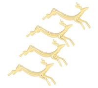 Generic Repose-baguettes doré Réutilisable en Forme D'animal, 4 Pièces, Support de Cuillère en Forme de Chien Facile à Transporter pour le Restaurant à Domicile, Surfaces Lissantes (Cerf)