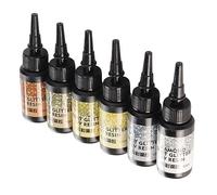 Generic Résine UV Polyvalente Facile à Utiliser, 6 Pièces de 10ml, Résine UV Colorée pour l'artisanat de Bricolage (Série jaune)