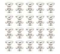 Generic Rivets à Boutons à Tête Ronde 20 Ensembles de Rivets à Goujons en Alliage de Zinc Dur pour L'artisanat du Cuir Sacs à Dos Sacs à Main Portefeuilles Chaussures Vêtements (SILVER)