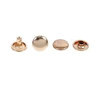 Generic Rivets à Double Capuchon 8x10mm, Goujons Métalliques de Haute qualité pour Projets D'artisanat du Cuir, Durables, 100 Ensembles (GOLD)