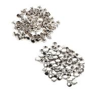 Generic Rivets Métalliques à Double Capuchon, Goujons Durables 8 X 10 Mm pour L'artisanat et les Réparations Créatifs du Cuir, 100 Ensembles pour une Utilisation Polyvalente (SILVER)