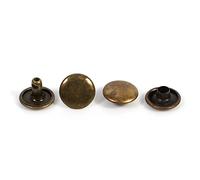 Generic Rivets Métalliques à Double Capuchon, Goujons Durables 8 X 10 Mm pour L'artisanat et les Réparations Créatifs du Cuir, 100 Ensembles pour une Utilisation Polyvalente (Bronze)