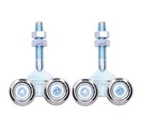 Generic Rouleau de Poulie de Roue de Porte, 2 Pièces, Accessoire à Double Roue Réglable pour Portes de Grange, Porte en Verre, Matériau en Fer de 35mm de Diamètre