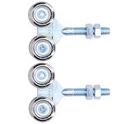 Generic Rouleau de Poulie de Roue de Porte, 2 Pièces, Accessoire à Double Roue Réglable pour Portes de Grange, Porte en Verre, Matériau en Fer de 35mm de Diamètre