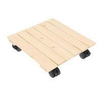 Generic Rouleau en bois pour plantes Dessous de pot avec roulettes Rouleau pour fleurs Rouleau pour bacs Dessous de pot 35 x 35 x 7,5 cm