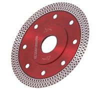 Generic Scie 4 Pouces pour Carreaux de Porcelaine, Céramique, Granit, Marbre, Brique Disque de Coupe Universel à Sec et Humide avec Dents en Forme de X, Arbre 105 Mm 22,23 Mm, 13 200 Tr/min (rouge)