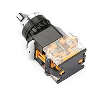 Generic Sélecteur Rotatif Rond de 22 Mm, Autobloquant, 2 Positions NC + NO pour Circuits électriques Télécommandés, Matériau de Haute qualité