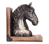Generic Serre-Livres Tête de Cheval Uniques, Sculpture Décorative pour Maison, Bureau, Salle D'étude, Résine 1 unité (Cheval de Bronze BS20900 (Simple))