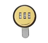 Generic Serrure à Came Codée par Mot de Passe Sécurisée en Alliage de Zinc 3 Serrures à Combinaison Numérique pour Armoire de Rangement de Casier de Boîte aux Lettres 30 Mm or