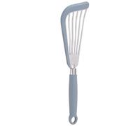 Generic Spatule à Poisson en Silicone, Retourneur Antiadhésif pour Frire les œufs de Steak avec Fentes en Acier Inoxydable 31x7cm (GRAY)
