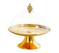 Generic Support à Gâteaux, Assiettes à, Piédestal Haut élégant avec Couvercle En Dôme pour Apéritifs, Aliments Secs, Centres de Table de Fruits, événemen, 23 cm