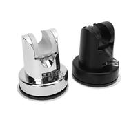 Generic Support de Pomme de Douche à Ventouse, Adhésif Fort, Support Mobile pour Salle de Bain, Noir Argent, 2 Unités
