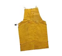 Generic Tablier de Soudeur En Cuir de Vachette, Tablier à Bavette Résistant à La Chaleur, Tablier de Barbecue et D'extérieur