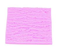 Generic Tapis D' de Fondant de Gâteau de Moule en Silicone de Texture D'écorce D'arbre pour la Cuisson de Bricolage, Rose, Réutilisable, -40 ℃ à 230 ℃, 7,2x6,0x0,4 Pouces (PINK)