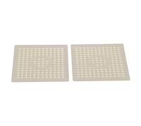 Generic Tapis D'évier de Cuisine Durable en Caoutchouc de qualité Alimentaire, Protecteur D'évier Antidérapant pour Cuisine et Salle de Bain, 2 Pièces 10x12 Pouces Marron