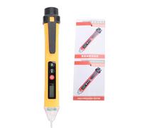 Generic Testeur de Tension Intelligent, Testeur de Disjoncteur de Fil Sous Tension avec Alarme Sonore et Lumineuse, adapté aux Propriétaires et aux électriciens, Lampe de Poche LED (VC1010【Jaune】)