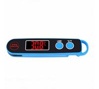 Generic Thermomètre à Viande Numérique, Affichage LED Robuste, Lecture en Temps Réel, Gadget de Cuisine pour Barbecue, Cuisine, ABS, Acier Inoxydable (BLUE)
