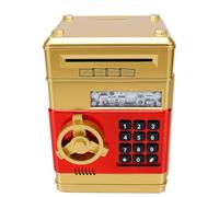 Generic Tirelire électronique pour Enfants avec Mot de Passe à 4 Chiffres et Motif Dessin animé pour Un Stockage sécurisé de l'argent Liquide 19 X 13,5 X 12,5 Cm (Gold)