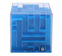 Generic Tirelire Puzzle Labyrinthe 3D de 8,5 Cm, Boîte D'épargne Interactive Transparente avec Serrure, pour Cadeaux en Espèces pour Enfants (Blue)