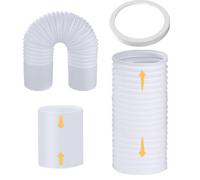 Generic Tuyau Climatiseur Mobile En Polypropylène, 13cm/15cm De Diamètre Avec Longueur De 1,5m/2m/3m, Compatible Avec Le Connecteur Midea KY-25/KY-35, Compatible Avec Le Connecteur Haier Et TCL