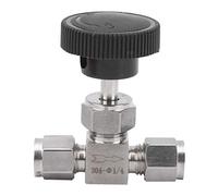 Generic Vanne de Commande à Aiguille Haute Pression 2 Voies en Acier Inoxydable 304 1/2" pour Gaz Liquide, Compatible avec les Systèmes de Tuyauterie Standard 1/" (Ф1/4)