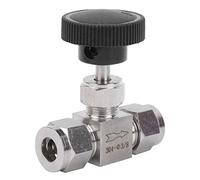 Generic Vanne de Commande à Aiguille Haute Pression 2 Voies en Acier Inoxydable 304 1/2" pour Gaz Liquide, Compatible avec les Systèmes de Tuyauterie Standard 1/" (Ф3/8)