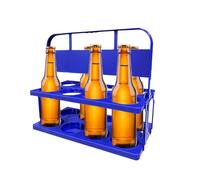 Generico Beer Basket - PP 40 x 22 x 35 cm | Foldable 8 Pack Drink Carrier With Handle | Portable Boisson Storage Box For Wine Beer Large Cups Reusable Crate For Picnic Party Outdoor Travel Use