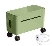Genérico Boîte de rangement pour câbles de bureau avec roulettes | Boîte de rangement pour câbles de bureau, pour maison, bureau, étudiants, universités, chambre à coucher, jeux TV, vert, Voir la