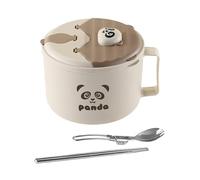 Generico Bols à soupe avec couvercle faciles à utiliser - 19,5 x 12 cm - Pour ramen - Pot à nouilles instantanées - Conteneur polyvalent pour la préparation des repas - Idéal pour le déjeuner, le