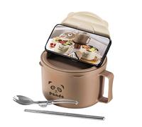 Genérico Bols à soupe avec couvercle | Récipients portables de grande capacité pour nouilles instantanées | pour cuisine, dîner, petit déjeuner, bureau, voyage, camping