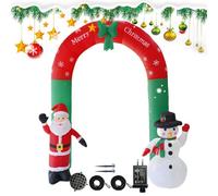 Generico Bon Arch, Décorations de Gonflables Père et Bonhomme de Neige de 2,4 mètres, Arche Gonflable pour - pour, ruelle, entrée, terrasse, pelouse, porche